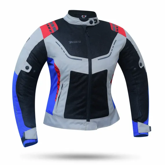 CHAQUETA DEGEND BREEZE EVO LADY GRIS NEGRO ROJO AZUL