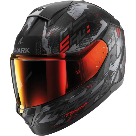 CASCO SHARK RIDILL 2 MOLOKAI KAR NEGRO MATE ANTRACITA ROJO