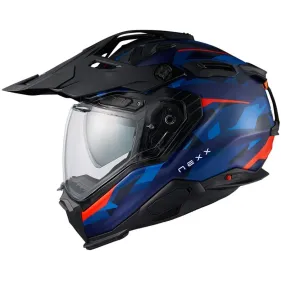 CASCO NEXX X.WED 3 TRAILMANIA AZUL MATE ROJO