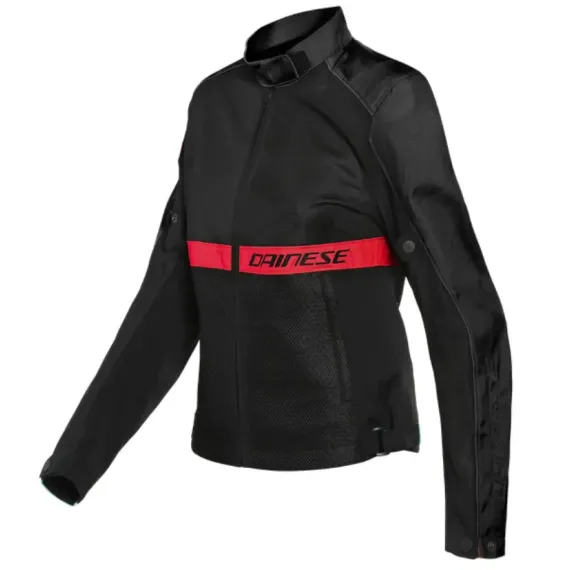 CHAQUETA DAINESE RIBELLE AIR LADY TEX NEGRO ROJO FLUOR