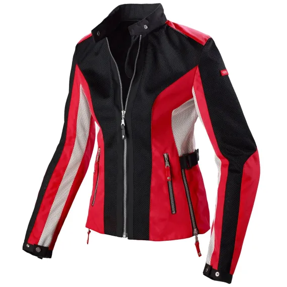 CHAQUETA SPIDI SUMMER NET LADY NEGRO ROJO