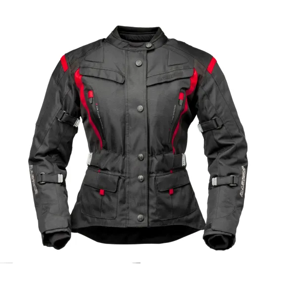 CHAQUETA RAINERS DEISY NEGRO ROJO