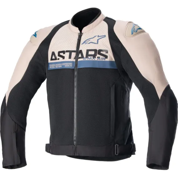 CHAQUETA ALPINESTARS SMX AIR MARRON CLARO NEGRO AZUL SODALITE