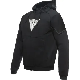 SUDADERA CON CAPUCHA Y CREMALLERA DAINESE DAEMON-X SAFETY HOODIE FULL ZIP NEGRO NEGRO BLANCO