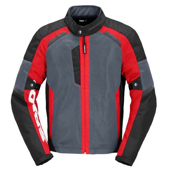 CHAQUETA SPIDI TEK NET GRIS NEGRO ROJO