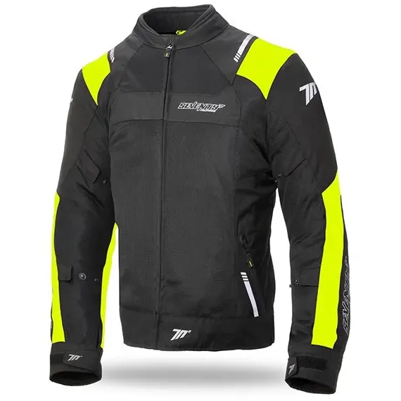 CHAQUETA SEVENTY DEGREES SD-JR52 VERANO RACING NEGRO AMARILLO FLUOR