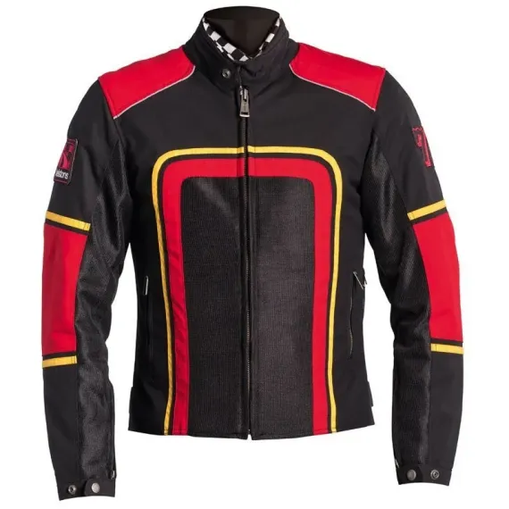 CHAQUETA HELSTONS AUSTIN NEGRO ROJO AMARILLO