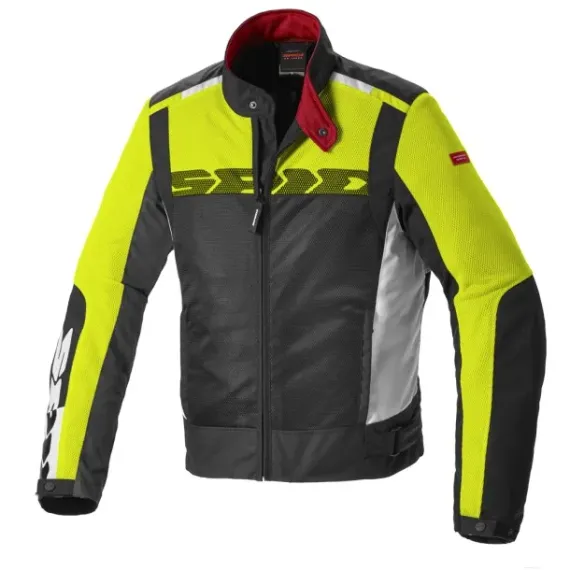 CHAQUETA SPIDI SOLAR NET SPORT NEGRO BLANCO AMARILLO FLUOR