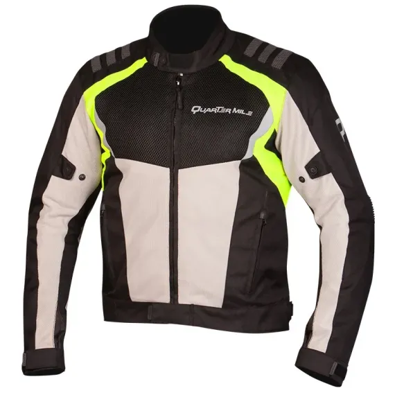 CHAQUETA QUARTER MILE GRAVEL NEGRO GRIS AMARILLO FLUOR