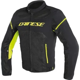 CHAQUETA DAINESE AIR FRAME D1 TEX NEGRO NEGRO AMARILLO FLUOR