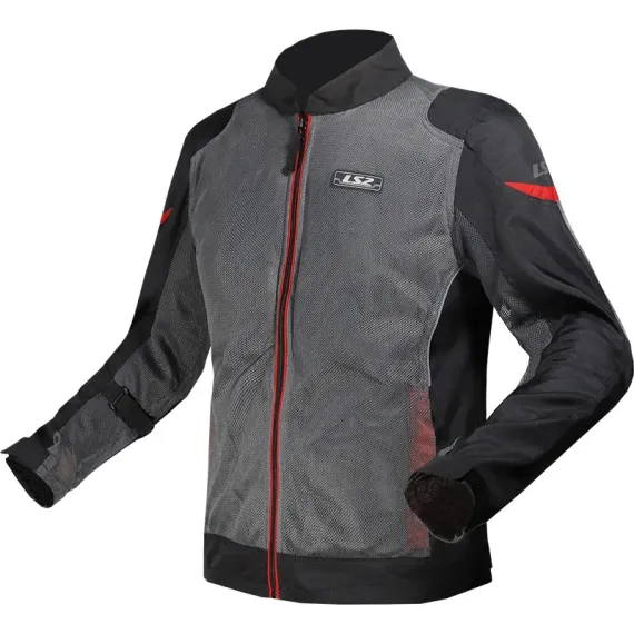 CHAQUETA LS2 AIRY EVO MAN GRIS NEGRO ROJO