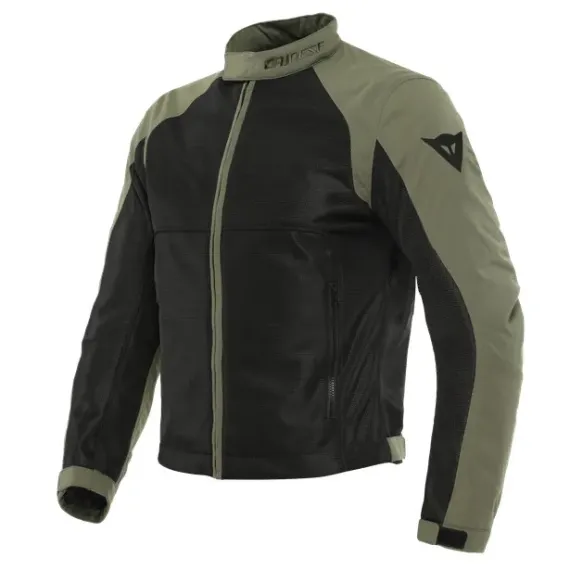 CHAQUETA DAINESE SEVILLA AIR TEX NEGRO VERDE OLIVA