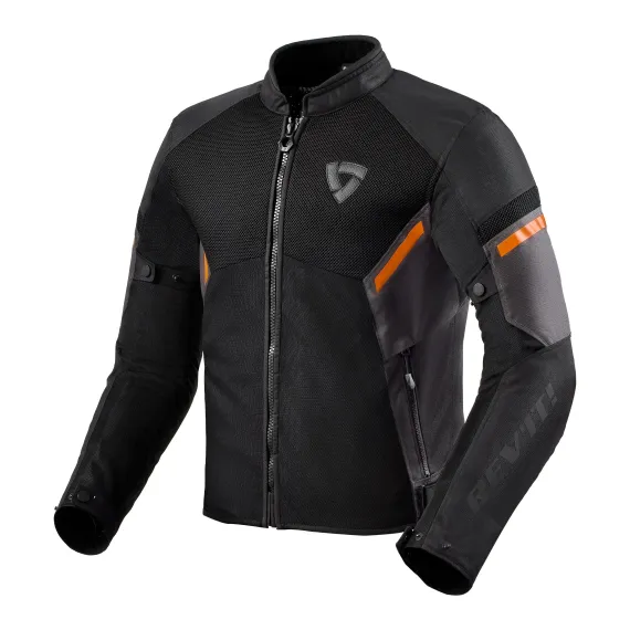 CHAQUETA REVIT GT-R AIR 3 NEGRO NARANJA FLUOR