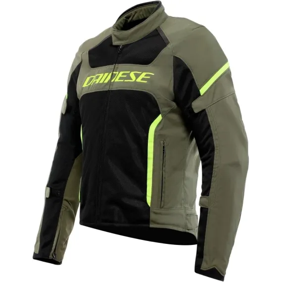 JACKET DAINESE AIR FRAME 3 TEX MILITARY GREEN BLACK BLACK FLUOR YELLOW