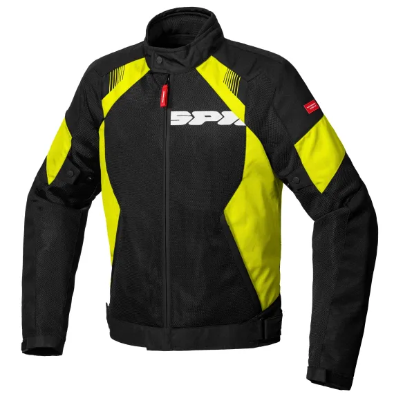 JACKET SPIDI FLASH EVO NET WIND BLACK FLUOR YELLOW