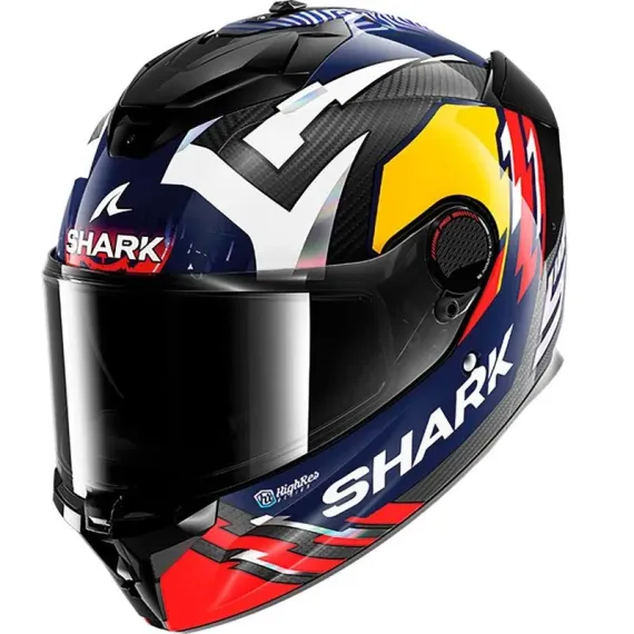 CASCO SHARK SPARTAN GT PRO CARBON REPLICA JOHANN ZARCO SIGNATURE CARBONO ROJO AZUL