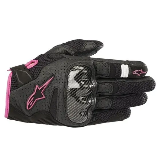 GUANTES ALPINESTARS STELLA SMX-1 AIR V2 LADY NEGRO ROSA