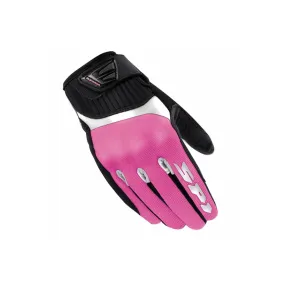 GUANTES SPIDI FLASH TEX LADY ROSA NEGRO BLANCO