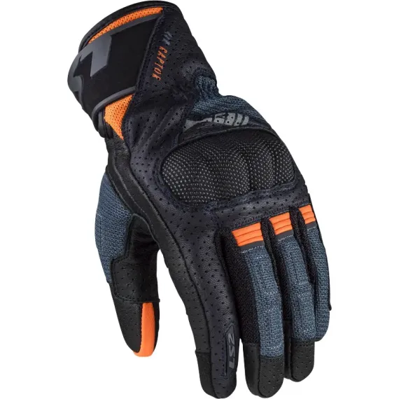 GUANTES LS2 AIR RAPTOR MAN AZUL OSCURO NARANJA FLUOR