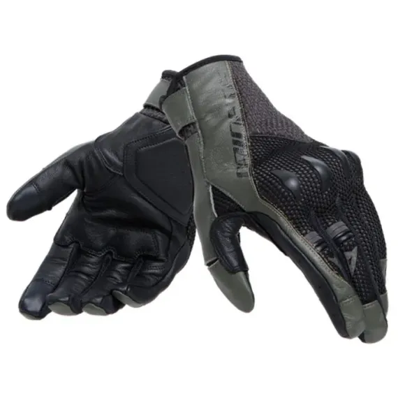 GUANTES DAINESE KARAKUM ERGO-TEK NEGRO ARMY-GREEN (VERDE MILITAR)