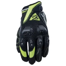 GUANTES FIVE STUNT EVO AIRFLOW NEGRO AMARILLO FLUOR