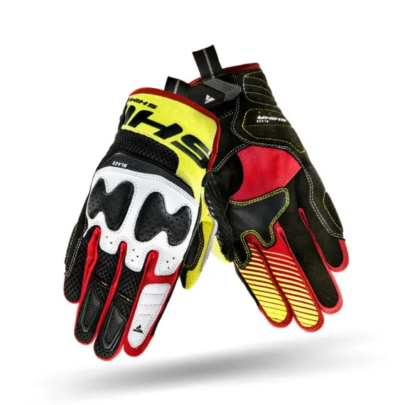 GUANTES SHIMA BLAZE NEGRO BLANCO AMARILLO FLUOR ROJO