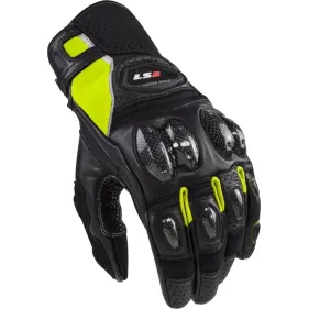 GUANTES LS2 SPARK 2 NEGRO AMARILLO FLUOR