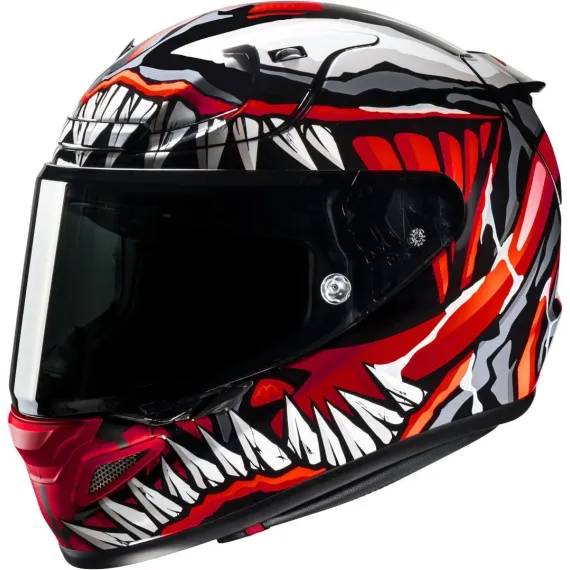 CASCO HJC RPHA 12 MAXIMIZED VENOM MARVEL MC1SF ROJO VENOM BRILLO SPIDERMAN MATE