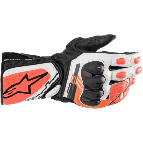 GUANTES ALPINESTARS SP-8 V3 NEGRO BLANCO ROJO FLUOR