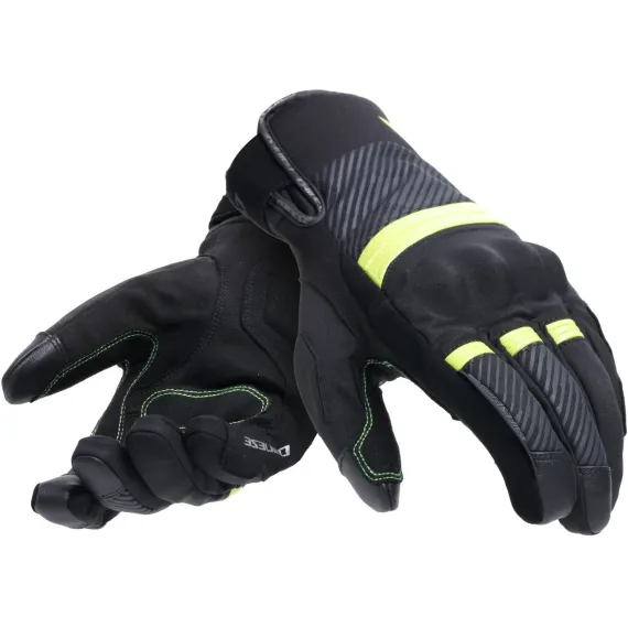 GUANTES DAINESE FULMINE D-DRY NEGRO AMARILLO FLUOR GRIS...