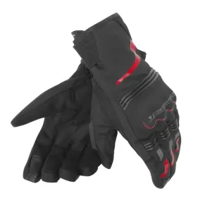 GUANTES DAINESE TEMPEST UNISEX D-DRY SHORT NEGRO ROJO