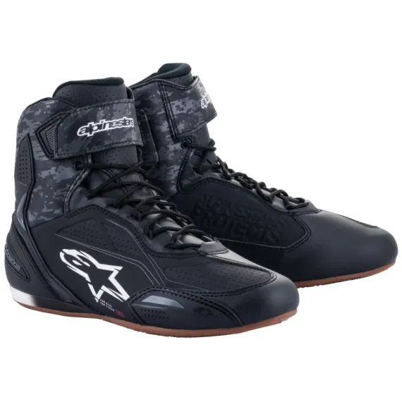 ZAPATILLAS ALPINESTARS FASTER-3 NEGRO GRIS OSCURO GOMA