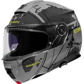 CASCO SCHUBERTH C5 GLOBE GRIS NEGRO AMARILLO FLUOR