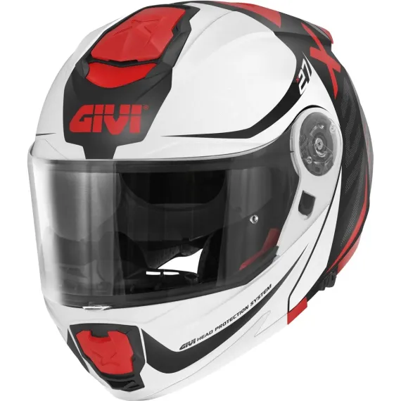 CASCO GIVI X27 DIMENSION NEGRO MATE BLANCO ROJO