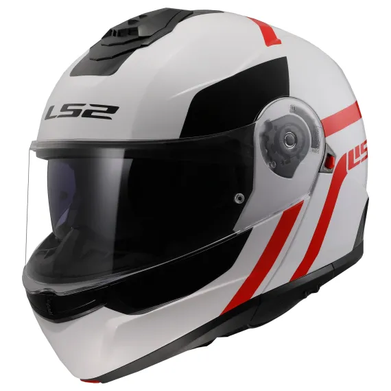 CASCO LS2 FF908 STROBE II AUTOX BLANCO ROJO