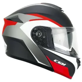 CASCO CGM BERLINO DRESDA NEGRO MATE ROJO