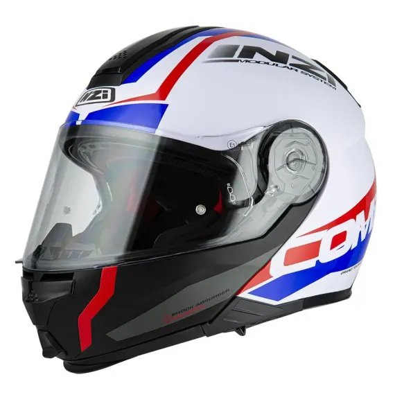 CASCO NZI COMBI 2 DUO SHOCK BLANCO ROJO