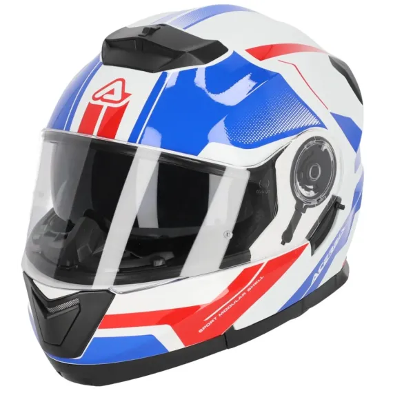 CASCO ACERBIS SEREL 2206 BLANCO AZUL ROJO