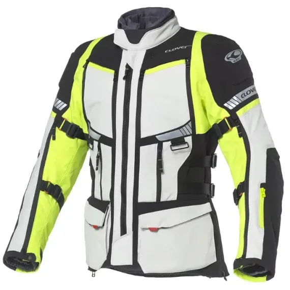 CHAQUETA CLOVER GTS-5 WP GRIS NEGRO AMARILLO FLUOR