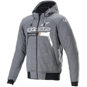 CHAQUETA SUDADERA ALPINESTARS CHROME IGNITION MELANGE GRIS OSCURO BLANCO