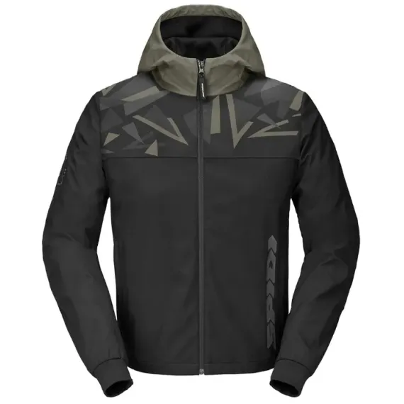 CHAQUETA SPIDI HOODIE EVO SPORT NEGRO VERDE MILITAR