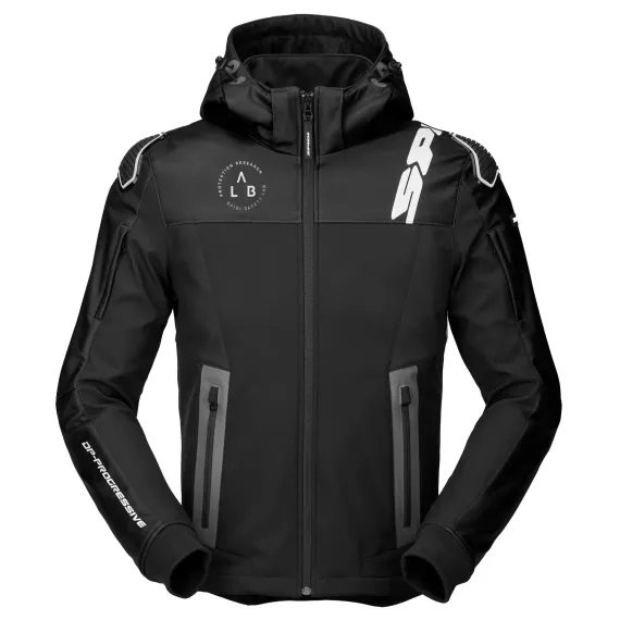 CHAQUETA SPIDI HOODIE WARRIOR NEGRO BLANCO