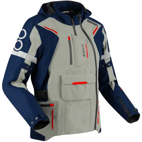 CHAQUETA BERING AUSTRAL GORE-TEX AZUL NAVY GRIS ROJO