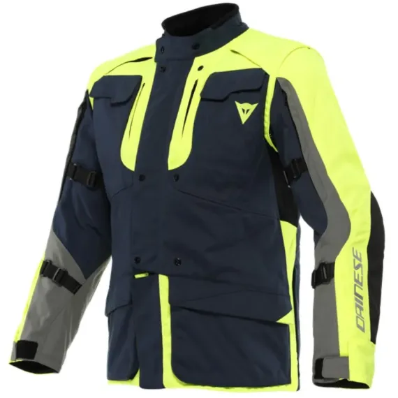 CHAQUETA DAINESE ALLIGATOR TEX NEGRO IRIS AMARILLO FLUOR...