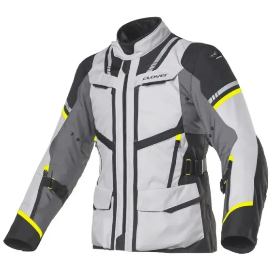 CHAQUETA CLOVER SAVANA-3 WATERPROOF GRIS AMARILLO FLUOR