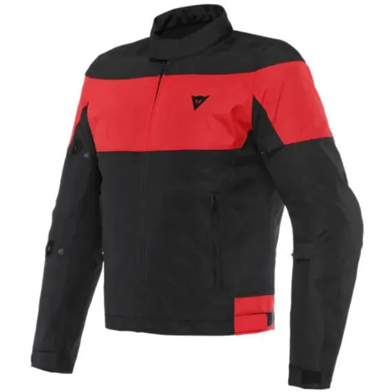 CHAQUETA DAINESE ELETTRICA AIR TEX NEGRO NEGRO ROJO LAVA