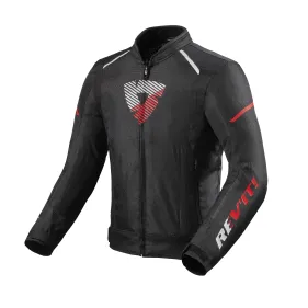 CHAQUETA REVIT SPRINT H2O NEGRO ROJO FLUOR