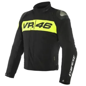 CHAQUETA DAINESE VR46 PODIUM D-DRY NEGRO AMARILLO FLUOR