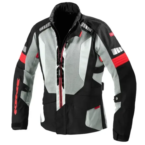 CHAQUETA SPIDI TERRANET WINDOUT GRIS NEGRO ROJO