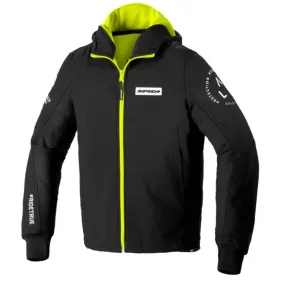 CHAQUETA SPIDI HOODIE ARMOR EVO NEGRO AMARILLO FLUOR